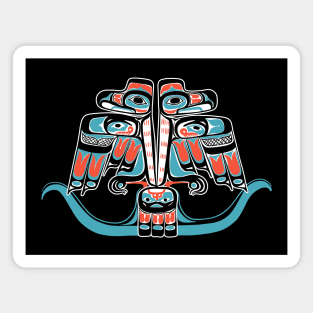 Double Thunderbird, Native American, Haida Tribe Art Magnet